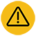Yellow circle with a triangle with an exclamation point indicating moderate alert status