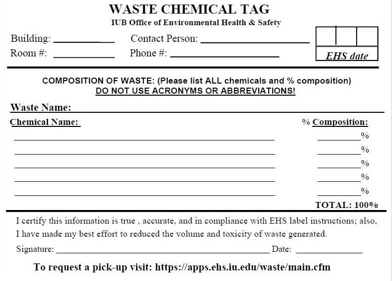 Waste chemical tag